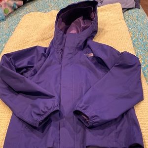 Purple North Face Dry Vent rain coat